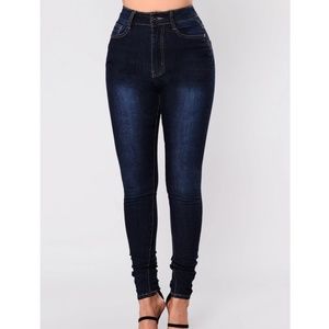 Medium Wash High Rise Skinny Jeans